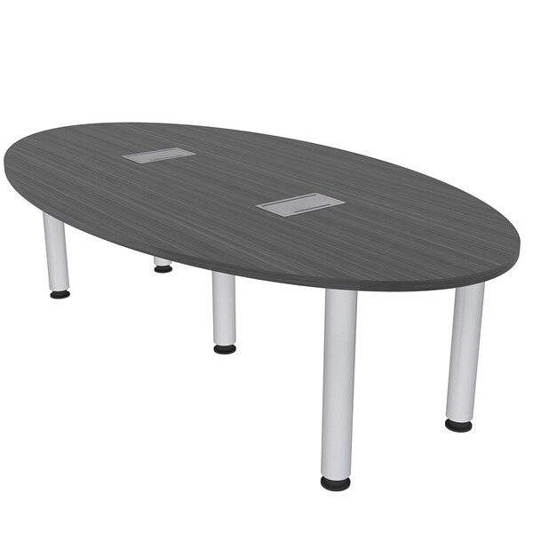 45.25 in W, 84 in L, 29 in H, Engineered Wood Top, Grey